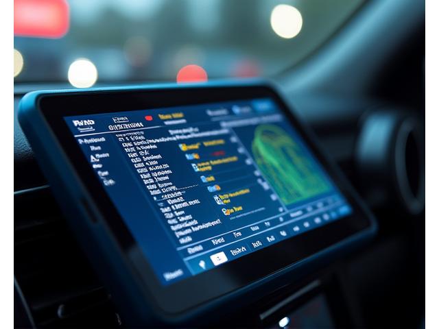 Alat diagnostik disambungkan ke kereta