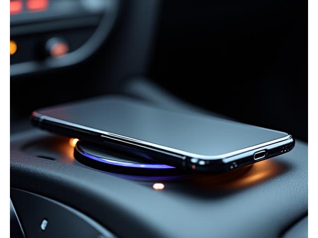 Telefon pintar dicas tanpa wayar di konsol tengah kereta