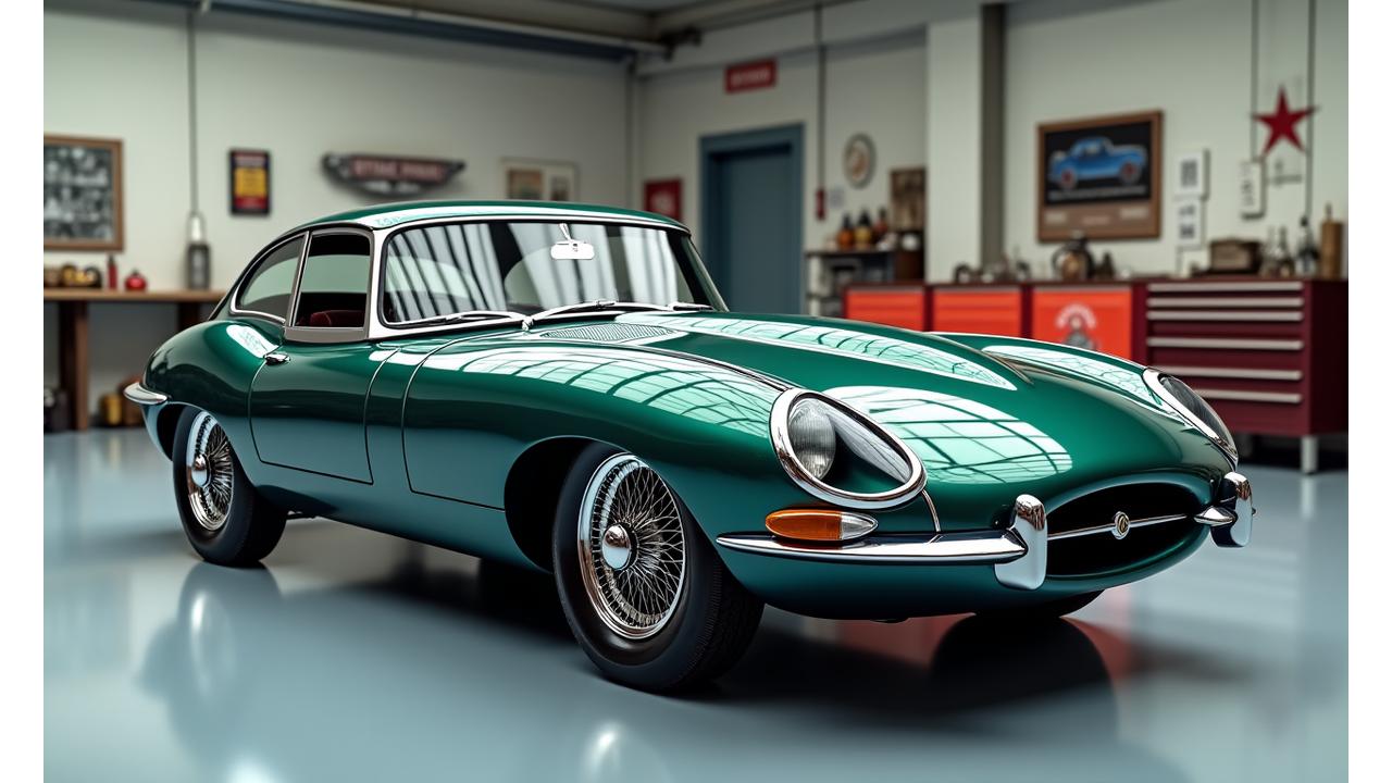 Jaguar E-Type yang baru direstorasi dipamerkan di studio Torque Atelier
